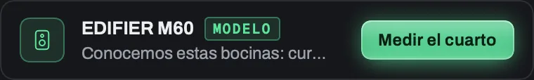 EDIFIER M60, modelo: conocemos estas bocinas, medir el cuarto